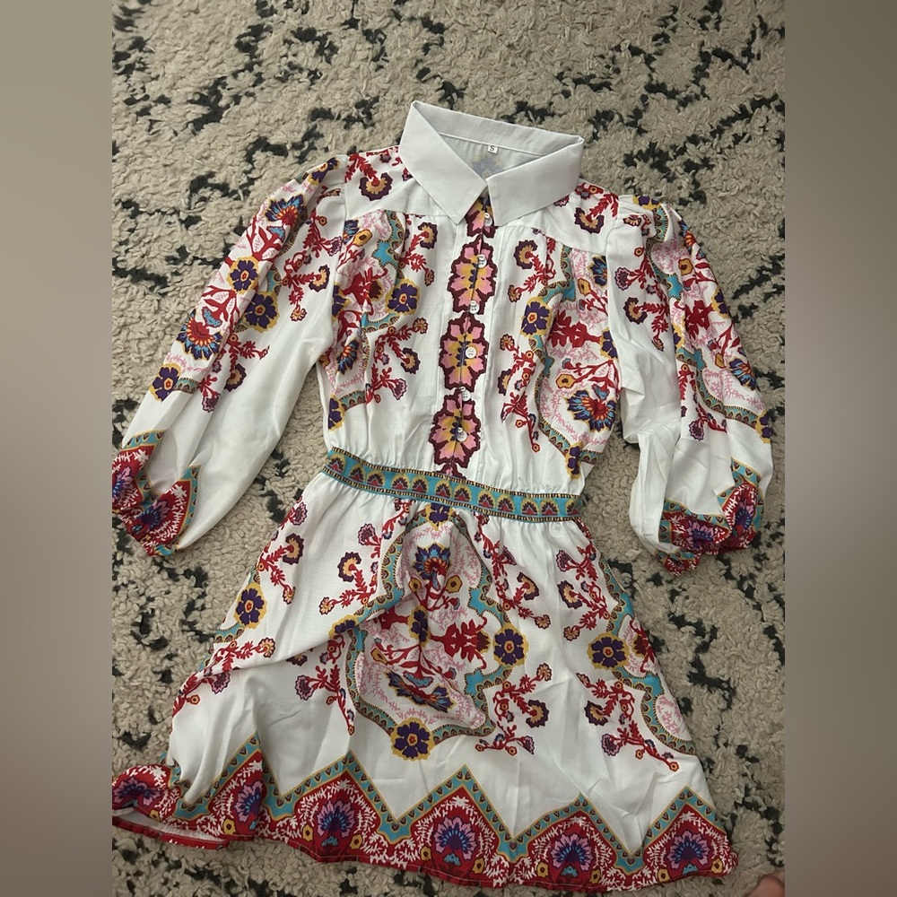 Floral Patterned Kids Dress